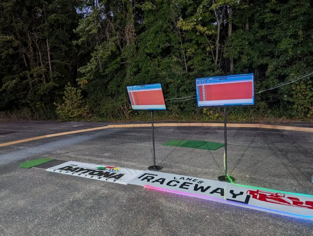 Slot car track at Lanes Raceway in Livermore, KY