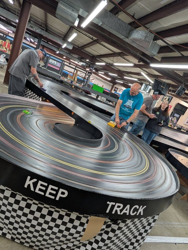 Slot car track at Lanes Raceway in Livermore, KY