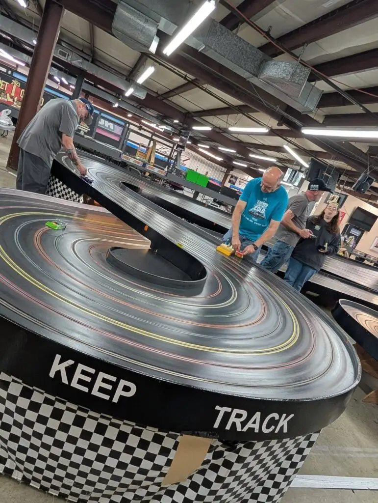 Slot car track at Lanes Raceway in Livermore, KY
