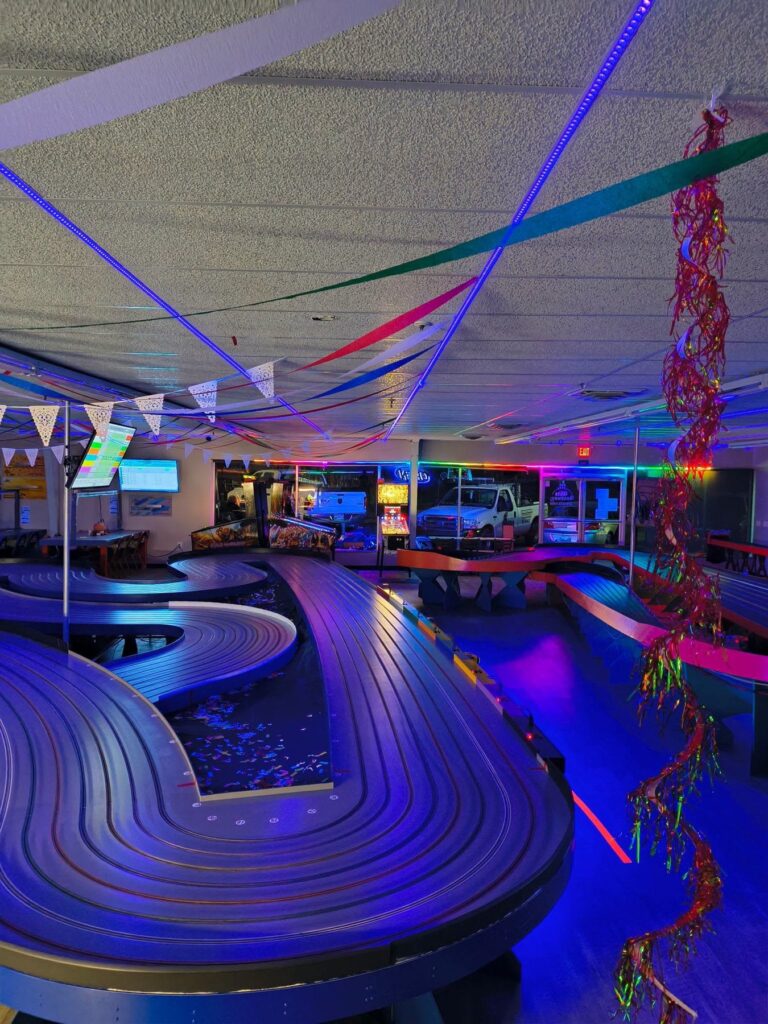 Slot car track at Lanes Raceway in Livermore, KY