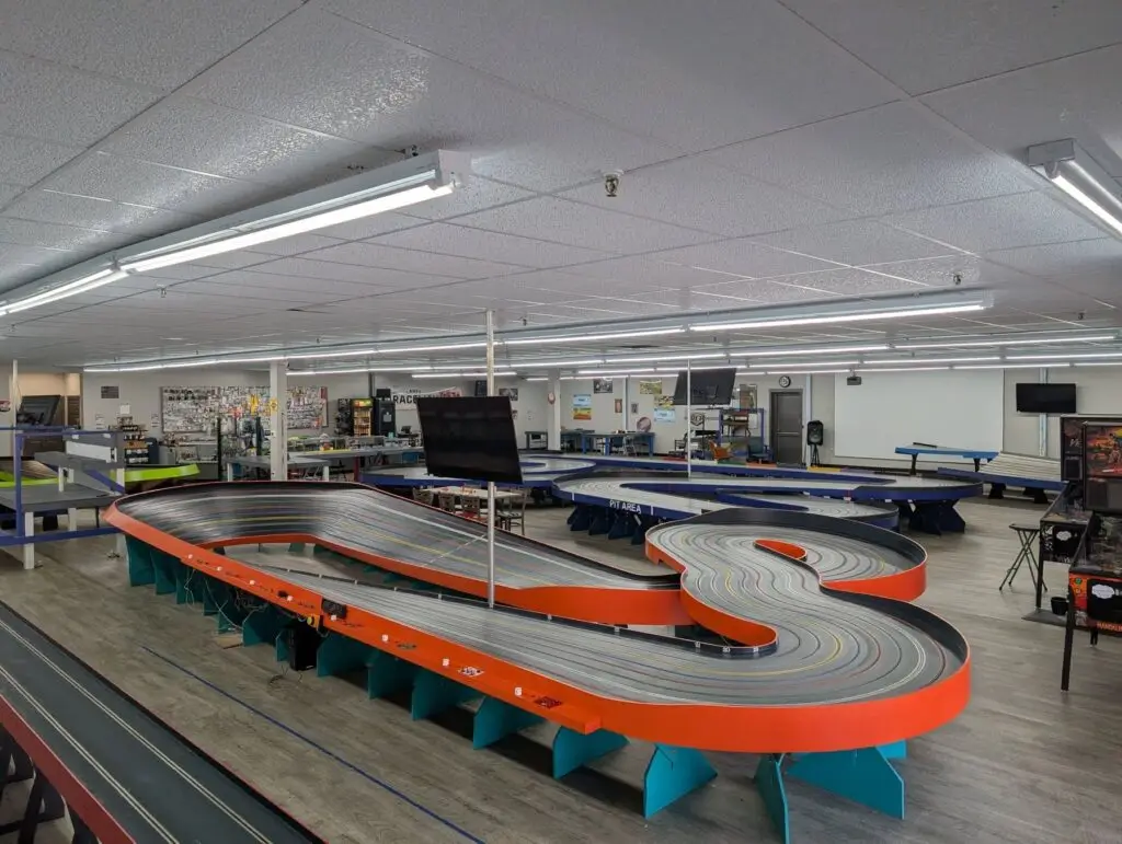 Slot car track at Lanes Raceway in Livermore, KY